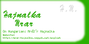 hajnalka mrar business card